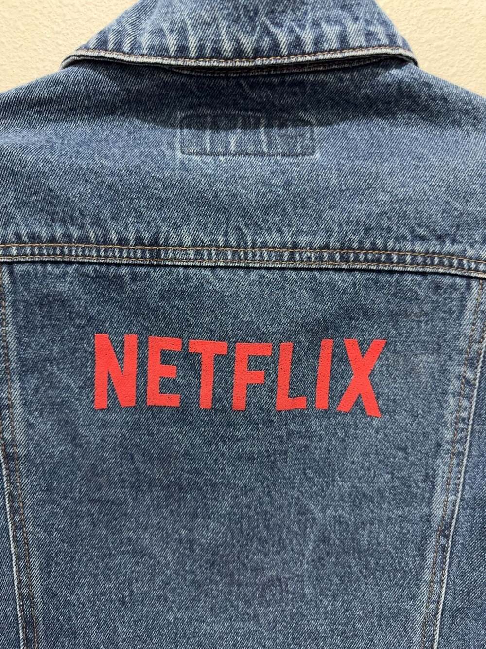 Port Authority Ladies Size S Denim Jacket with Netflix Logo
